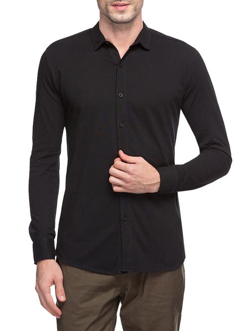 black cotton casual shirt - 13856477 - Very Small Image - 1