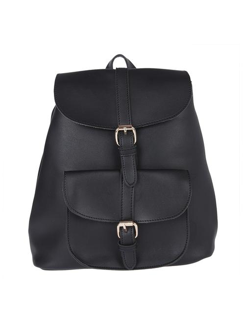 black leatherette fashion backpack - 13860749 - Very Small Image - 1