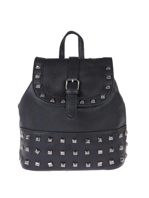 black leatherette fashion backpack - 13860753 - Very Small Image - 1