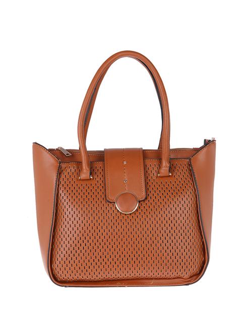tan leatherette regular handbag - 13860772 - Very Small Image - 1