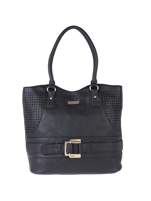black leatherette regular handbag - 13860777 - Very Small Image - 1