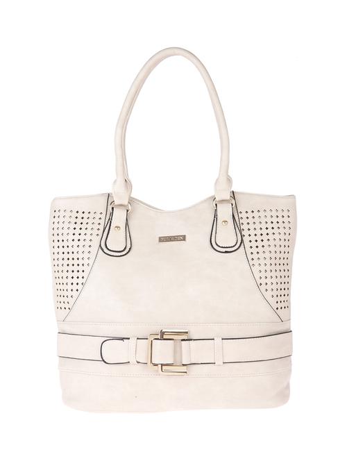 white leatherette regular handbag - 13860780 - Very Small Image - 1