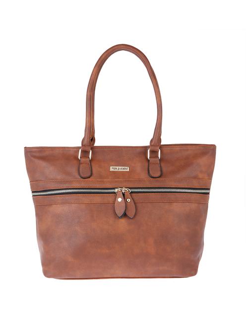 tan leatherette regular handbag - 13860784 - Very Small Image - 1