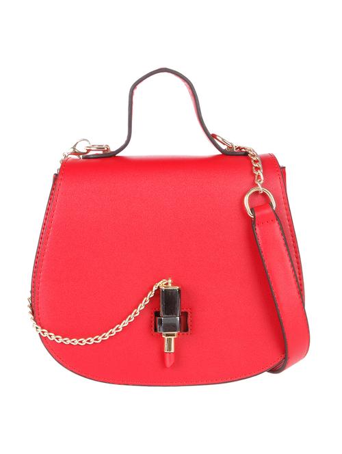 red leatherette regular sling bag - 13860815 - Very Small Image - 1