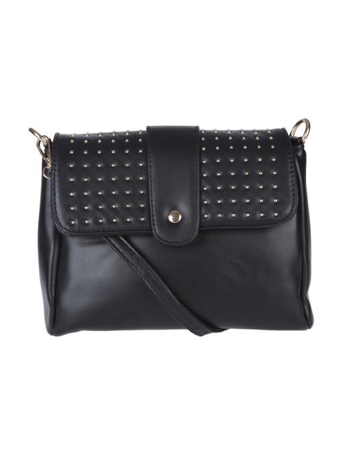 black leatherette regular sling bag - 13860833 - Very Small Image - 1