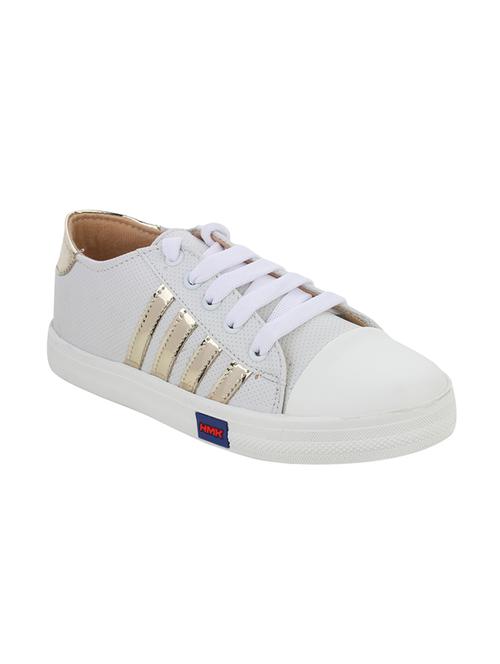 white canvas laceup sneakers - 13861106 - Very Small Image - 1