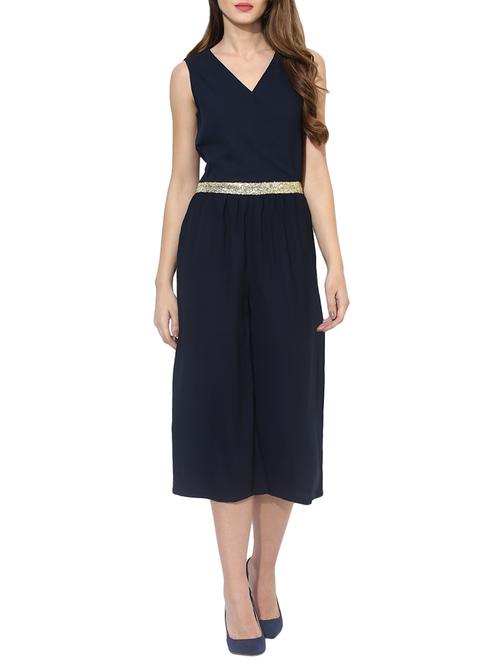 surplice neck sequined jumpsuit - 13861422 - Very Small Image - 1