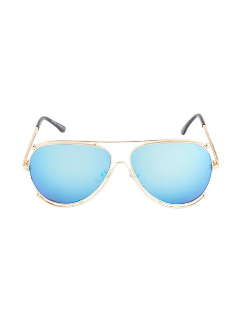 hello kitty women aviator sunglasses (hk-1619_c1-gld/blu) - 13861634 - Very Small Image - 1