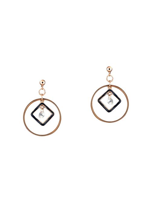 black metal drop earrings - 13862846 - Very Small Image - 1