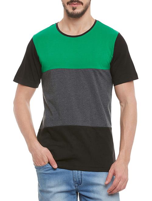 colour block cotton t-shirt - 13864669 - Very Small Image - 1