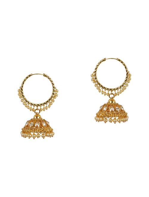 white metal balli earrings - 13869970 - Very Small Image - 1