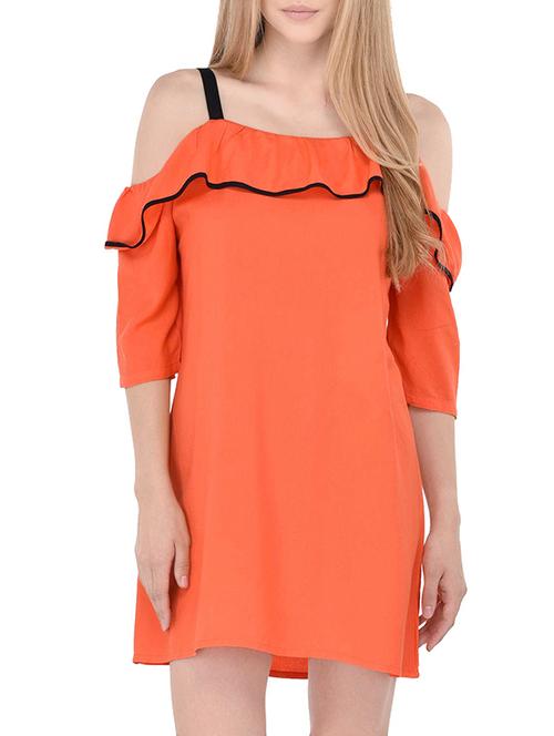 orange rayon cami shift dress - 13871312 - Very Small Image - 1