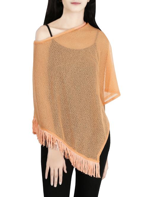 orange poly knit summer poncho - 13873570 - Very Small Image - 1