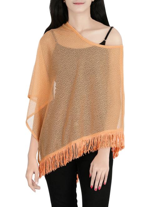 orange poly knit summer poncho - 13873578 - Very Small Image - 1