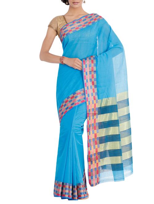 blue saree - 13873821 - Very Small Image - 1