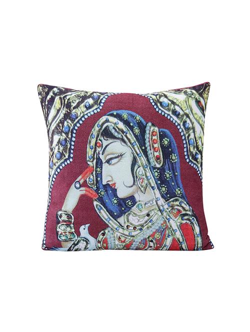 rasberrie tafetta cushion cover - 13876343 - Very Small Image - 1