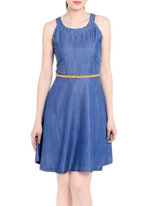 blue denim a-line dress - 13876590 - Very Small Image - 1