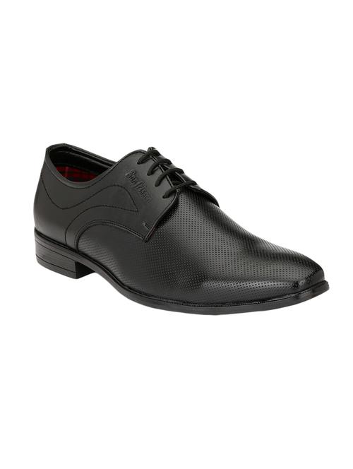 black leatherette lace-up derby - 13877151 - Very Small Image - 1