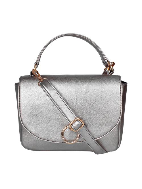 silver leatherette regular sling bag - 13878856 - Very Small Image - 1
