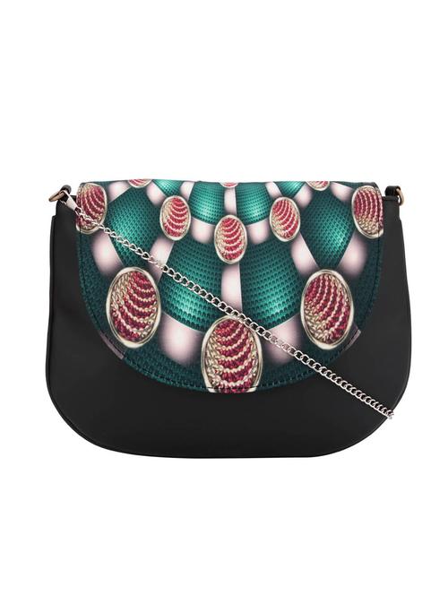 black leatherette regular sling bag - 13879584 - Very Small Image - 1