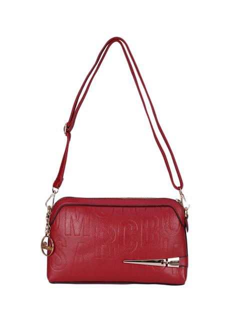 red leatherette regular sling bag - 13885923 - Very Small Image - 1