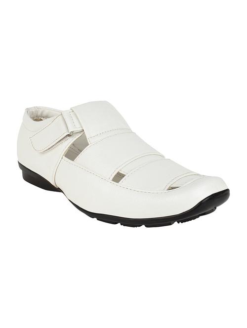 white leather slip on sandals - 13890119 - Very Small Image - 1