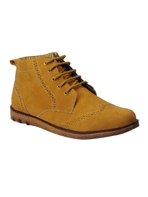 tan leatherette low ankle boot - 13890125 - Very Small Image - 1