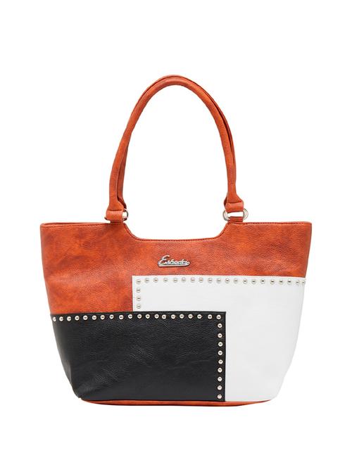 brown leatherette regular handbag - 13890256 - Very Small Image - 1