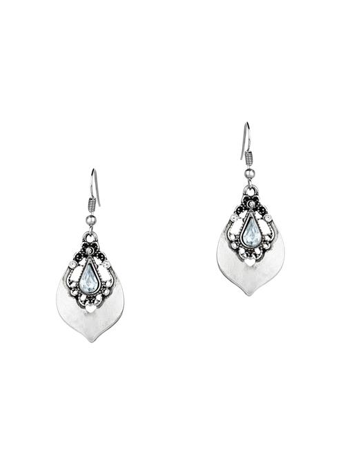 silver brass drop earrings - 13890426 - Very Small Image - 1