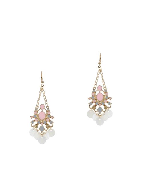 multi colored brass drop earrings - 13890444 - Very Small Image - 1