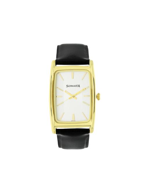 sonata silver dial analog watch for men - 7122yl01 - 13891972 - Very Small Image - 1