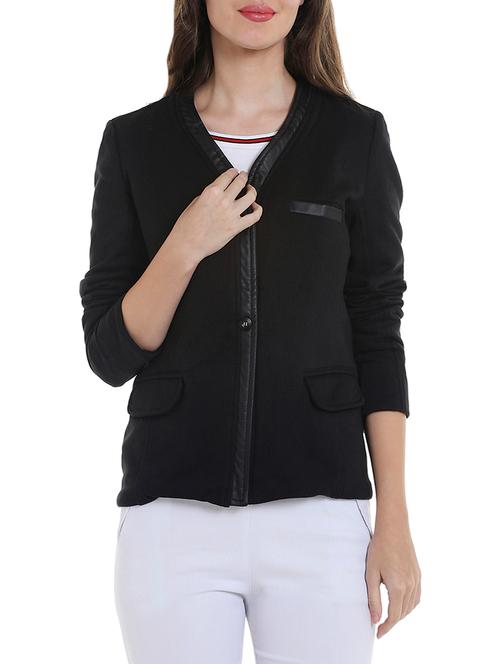 solid black cotton blazer - 13892828 - Very Small Image - 1