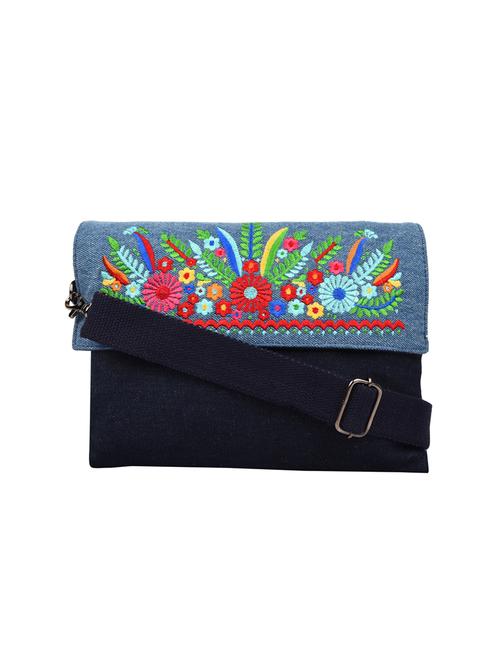 blue canvas sling bag - 13893755 - Very Small Image - 1