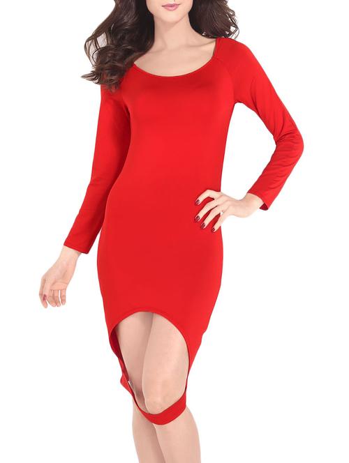 solid red bodycon dress - 13893768 - Very Small Image - 1