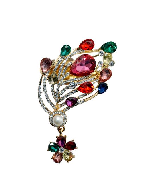 multi colored metal brooch - 13894868 - Very Small Image - 1
