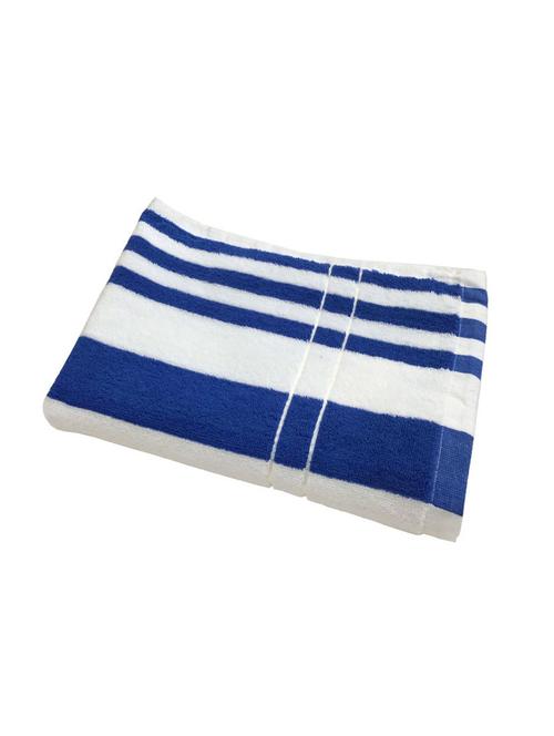 lushomes blue hospitality towel with ultra-silky stripe finish - 13895665 - Very Small Image - 1