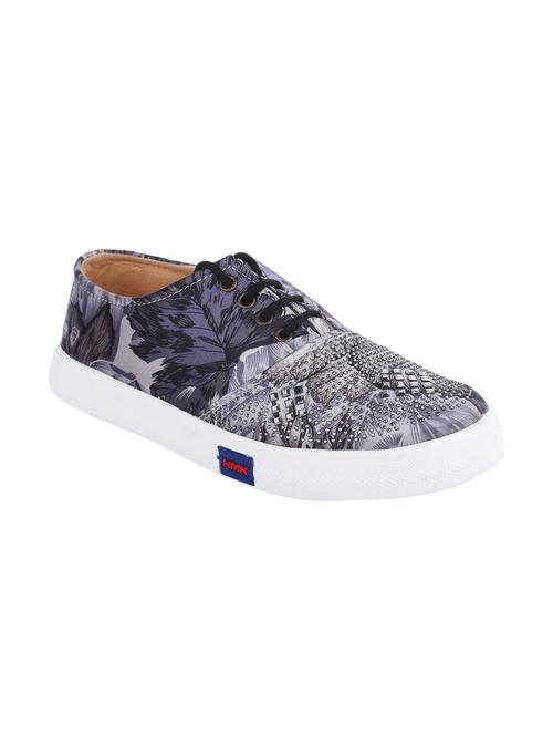 grey fabric laceup sneakers - 13897365 - Very Small Image - 1