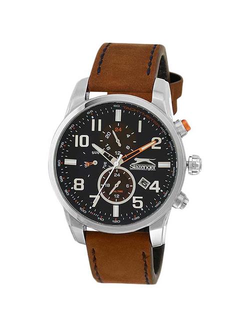 slazenger black dial analog watch for men - sl.1.1246.2.03 - 13899289 - Very Small Image - 1