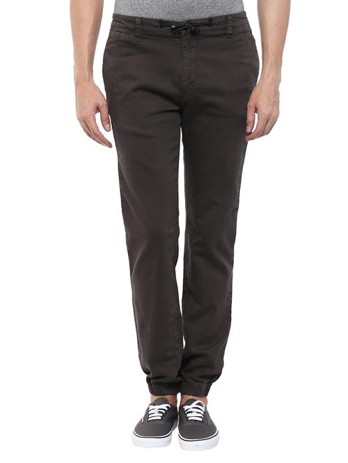 brown cotton joggers - 13900488 - Very Small Image - 1