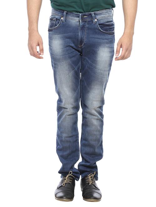 blue heavy washed denim jeans - 13900595 - Very Small Image - 1