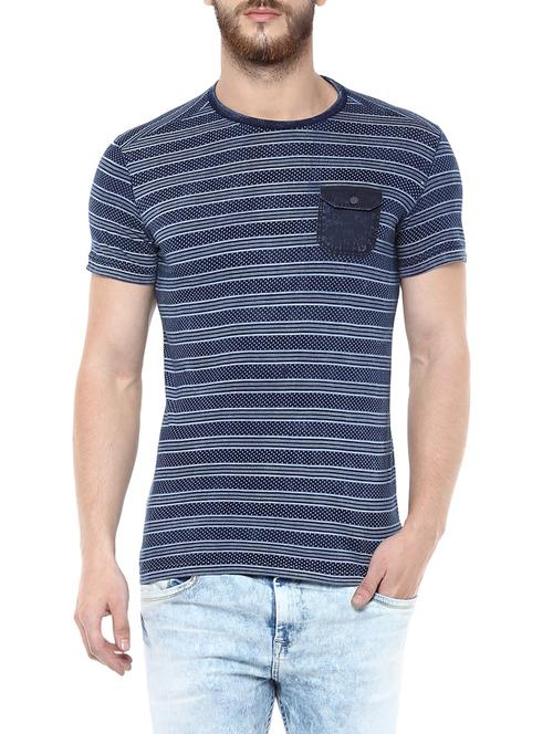 blue cotton t-shirt - 13900799 - Very Small Image - 1
