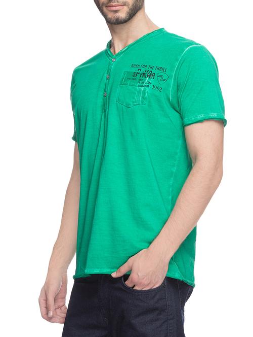green cotton pocket t-shirt - 13900815 - Very Small Image - 1