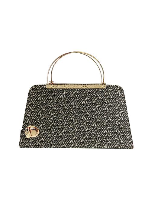 black leatherette ethnic clutch - 13901018 - Very Small Image - 1