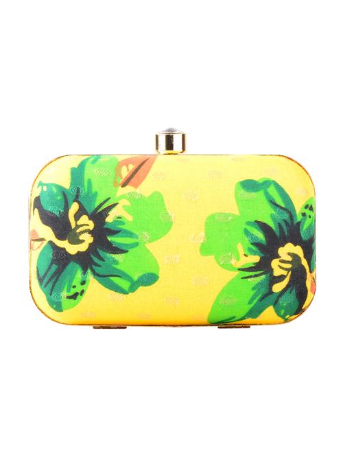 yellow cotton box clutch - 13902119 - Very Small Image - 1