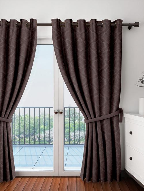 cortina blackout damask single pc long door curtain - 13904042 - Very Small Image - 1