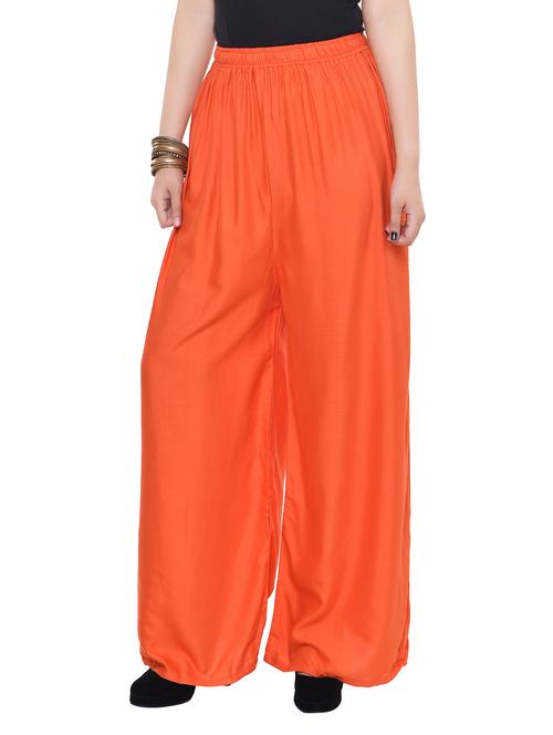 orange viscose palazzo - 13904391 - Very Small Image - 1