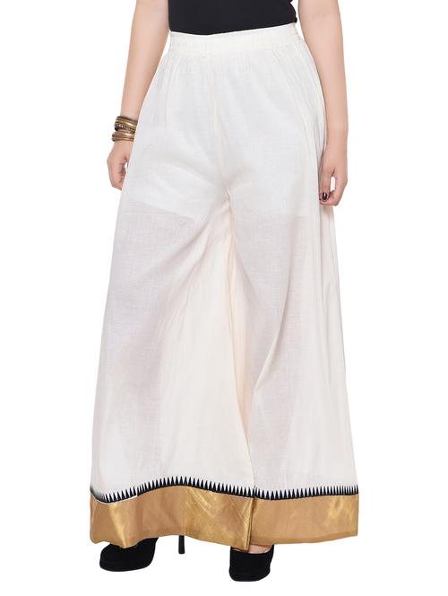 white cotton palazzo - 13904394 - Very Small Image - 1