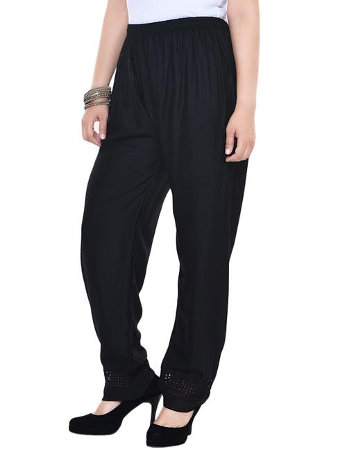 black rayon tapered pant - 13904405 - Very Small Image - 1