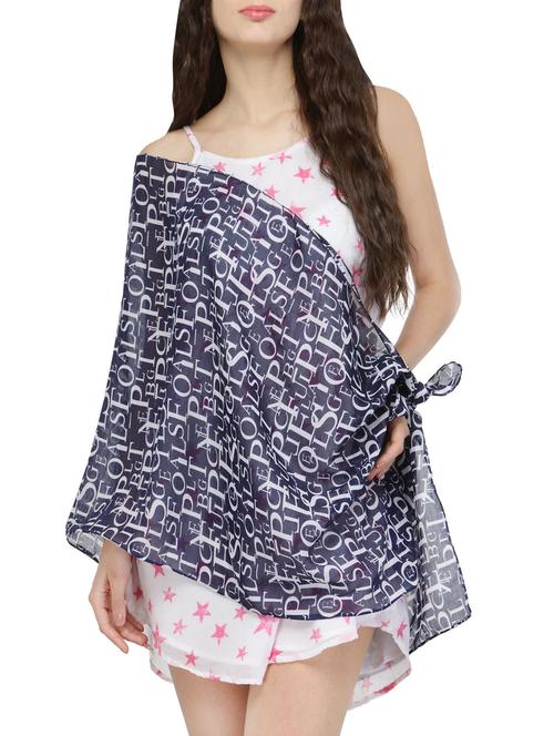 blue cotton scarf - 13908233 - Very Small Image - 1