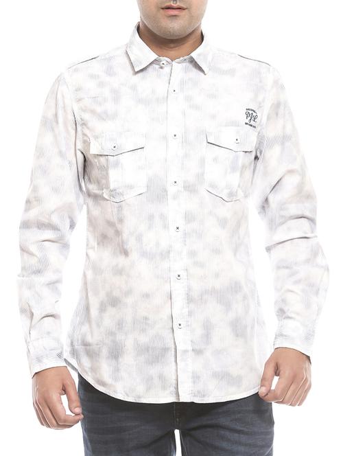 white cotton casual shirt - 13910055 - Very Small Image - 1